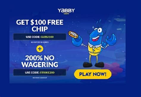 yabby casino $100 free chip